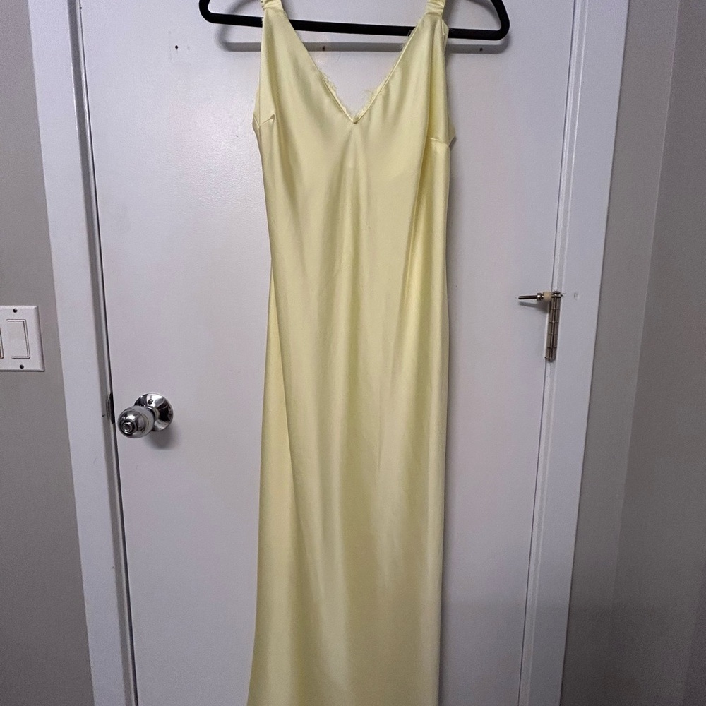 Elegant Yellow Slip Dress